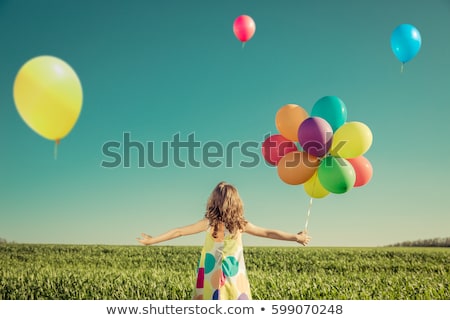 Foto stock: Happy Children With Colorful Balloons