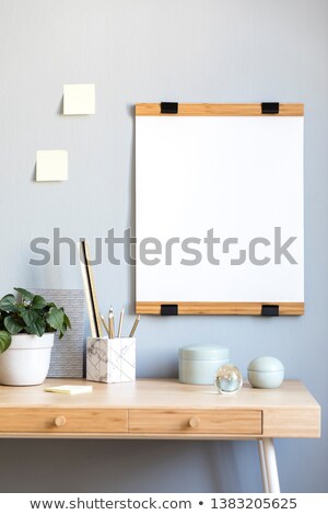 Foto d'archivio: Beautiful Composition With Photo Frames And Fwooden Sticks