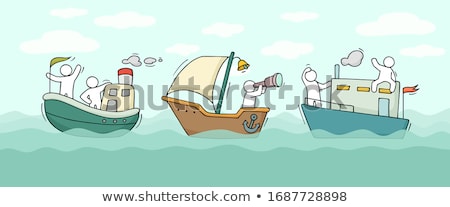 [[stock_photo]]: Water Transport Business Concept With Doodle Design Style