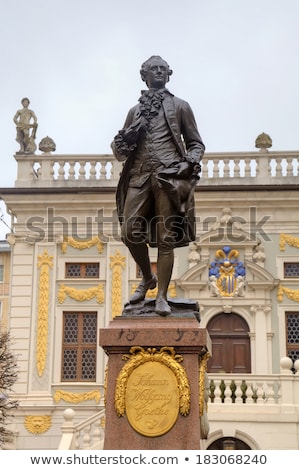 Сток-фото: Statue Of Johann Wolfgang Goethe Leipzig