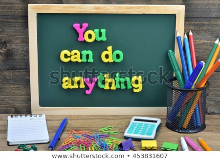 Foto d'archivio: I Can Do It Text On Green Board