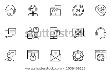 Foto stock: Call Center Man Icon