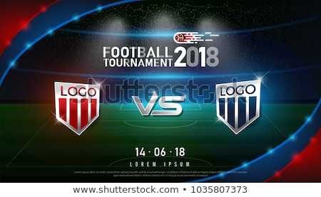 Stockfoto: Soccer Tournament Background With Football Design