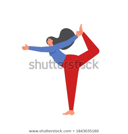 [[stock_photo]]: Yoga Lord Of The Dance Pose Icon Flat Design Isolated Illustration