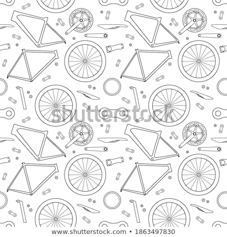 Сток-фото: Seamless Background From A Set Of Signs Road Repairs Vector Illustration