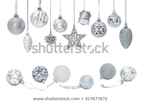 Сток-фото: Baubles And Cone Toy Hanging On Christmas Tree