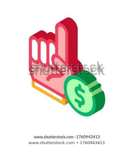 ストックフォト: Hand Sign Money Betting And Gambling Isometric Icon Vector Illustration