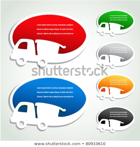 Stockfoto: Free Shipping Blue Sticky Notes Vector Icon Design