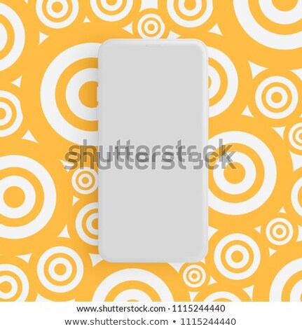 Stock fotó: Realistic Matte Grey Phone With Colorful Background Vector Illu