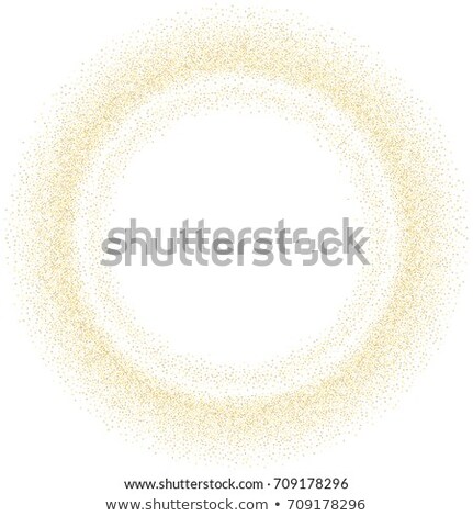 Сток-фото: Abstract Circle Gold Sand Dust Glitter