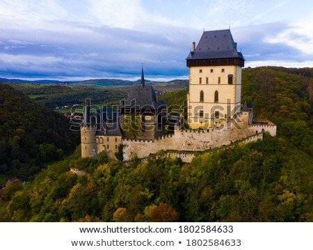 Stock photo: Autumn Scenery With Karlstejn Castle