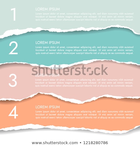 Stok fotoğraf: Torn Paper Banners Design Template For Infographics Website Layout