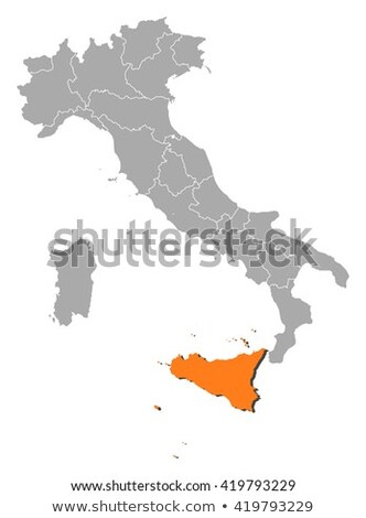 Map Of Italy Secely Highlighted Foto stock © Schwabenblitz