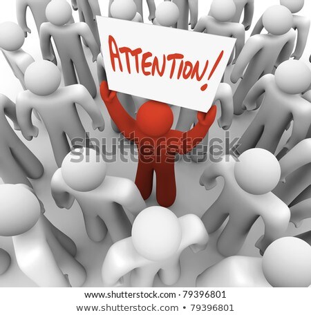 Crowd Of People Holding With Sign Reading Customers Stock photo © iQoncept