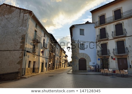 Foto stock: Streets Of The Small Old Town Ares In Spain