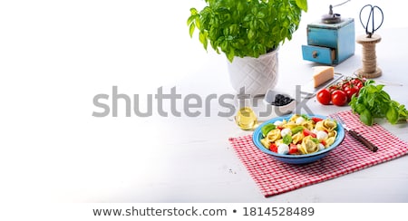 Stuffed Tomatoes With Pasta Salad And Basil [[stock_photo]] © Dar1930