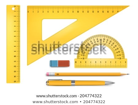 Set Of Plastic Rulers And Pencils Foto stock © iunewind