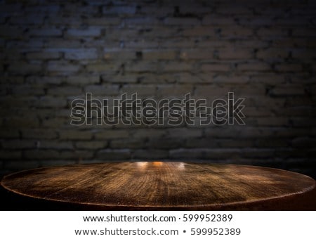 Selected Focus Empty Black Wooden Table And Wall Texture Or Old Сток-фото © Freedomz
