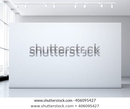 Foto stock: Bright Exhibition Hall With Windows In The Ceiling 3d Rendering