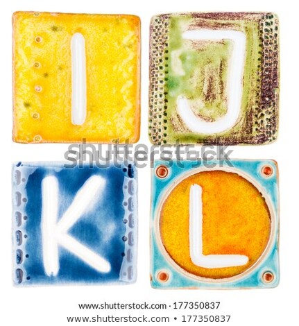 Handmade Ceramic Letter J Сток-фото © Taigi