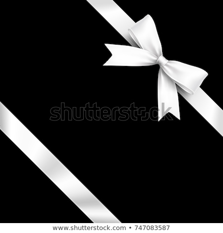 Stockfoto: Shiny Satin Ribbon On White Background Vector Bow And Ribbon