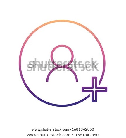 Stock photo: Adding New Person Icon Vector Outline Illustration