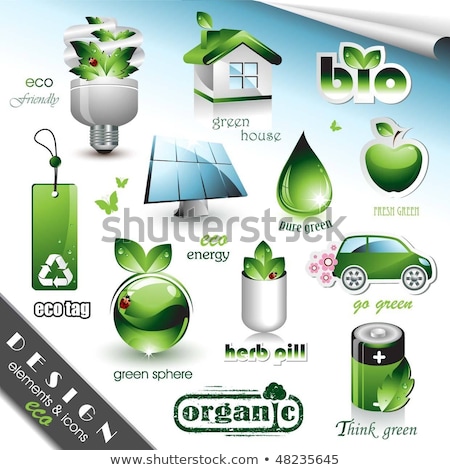 Foto stock: Solar Blue Vector Icon Design