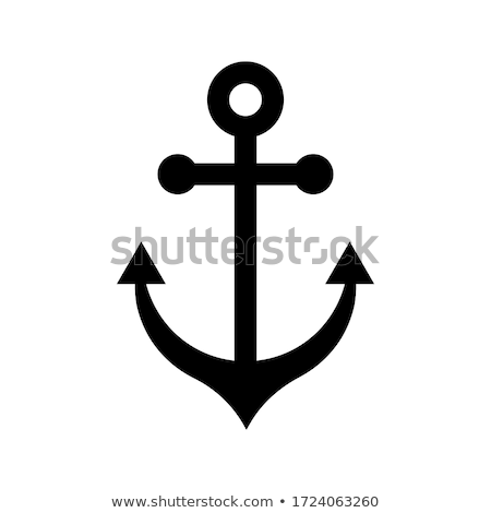 Foto stock: Outline Anchor Icon Isolated On White Background