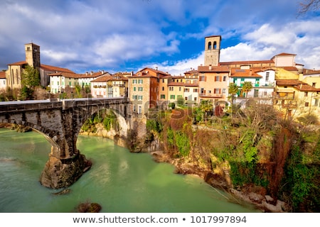 View Of The Devil Bridge Cividale Del Friuli Stockfoto © xbrchx