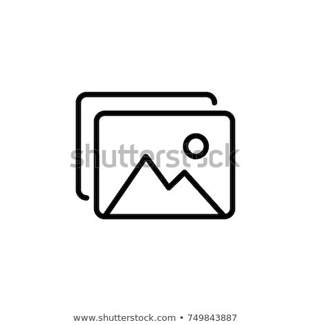 ストックフォト: Outline Picture Icon Isolated On White Background