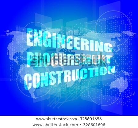 Engineering Procurement Construction Word On Business Digital Touch Screen Stockfoto © fotoscool