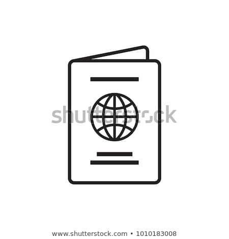 Foto stock: Passport Icon Simple Illustration