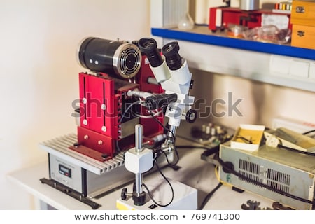 Foto stock: Diamond Wire Cutting Device For Cutting Solid Materials In A Process Of Sample Preparation