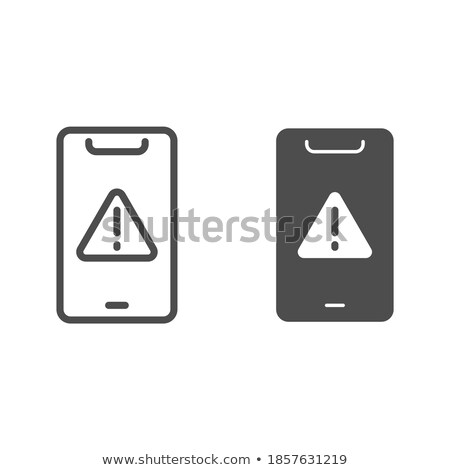 Zdjęcia stock: Black Screened Phone With An Exclamation Mark Vector