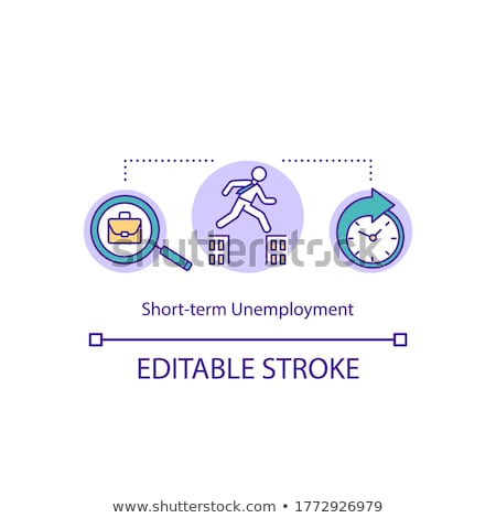 Сток-фото: Short Term Unemployment Concept Icon