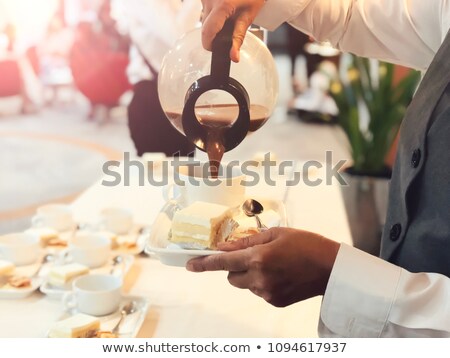 Сток-фото: Waiter Serving Social Networking