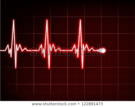 Stock fotó: Graph From A Heart Beat And A Heart Eps 8