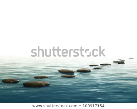 Stockfoto: Black Stepping Stones In A Row