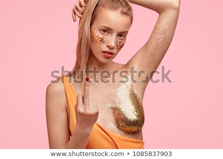 Foto stock: Middlefinger