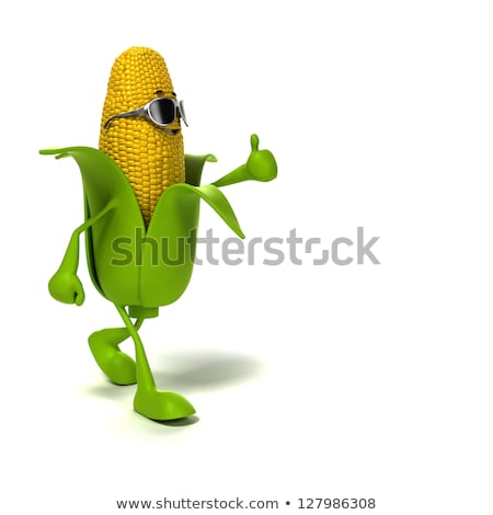 Stock photo: 3d Rendered Illustration Of A Corn Cob Character