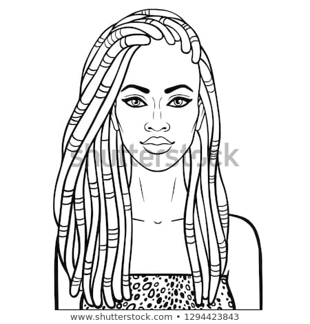 Foto stock: A Lady With Dreadlocks  Dreadlock Fashion Graphic