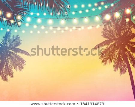 Foto stock: Vector Beach Party Invitation