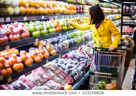 [[stock_photo]]: Beautiful Young Woman Shopping In A Grocery Storesupermarket