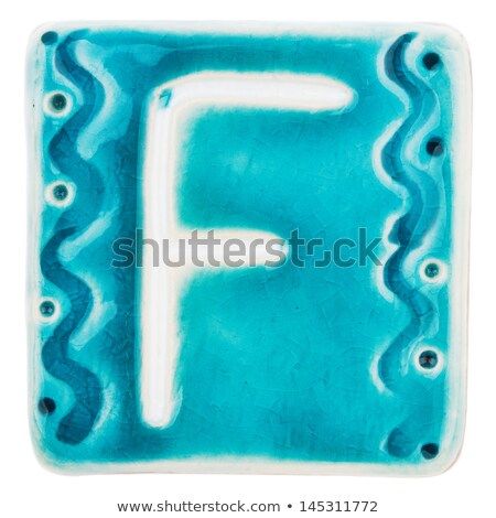Handmade Ceramic Letter F Сток-фото © Taigi