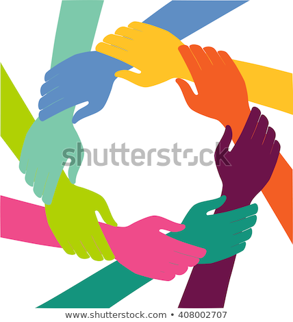 Stock photo: Ring Of Many Hands Teamwork