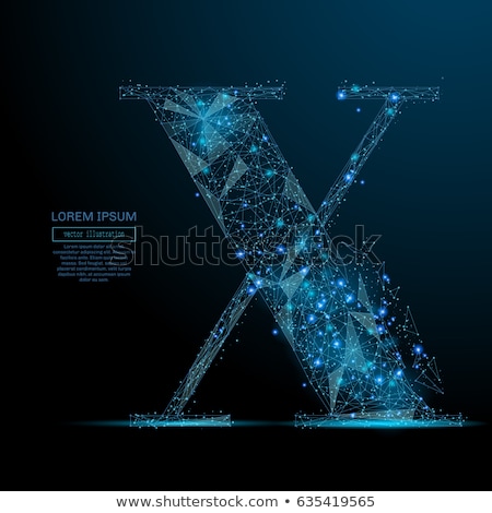 Foto stock: Alphabet Particles Logotype Letter X