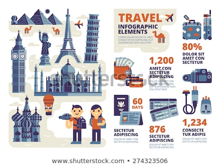 Stock fotó: Infographic Elements For Traveling To Egypt