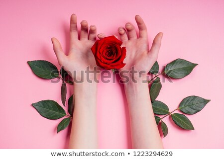 Foto stock: Plaster On Female Hand