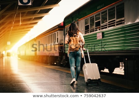 Foto stock: Traveling By Train