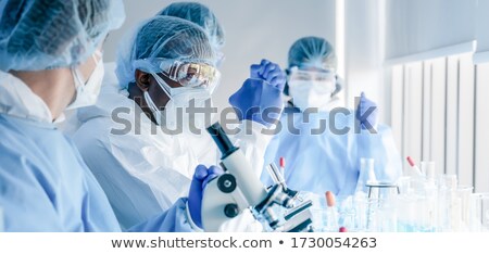 Stock photo: Black Man Chemist In Chemical Laboratory